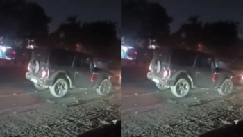 Gurugram में थार का तांडव: कैब को बार-बार मारी टक्कर, ड्राइवर हाथ जोड़ता रहा