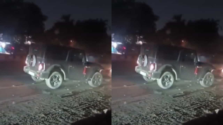 Gurugram में थार का तांडव: कैब को बार-बार मारी टक्कर, ड्राइवर हाथ जोड़ता रहा